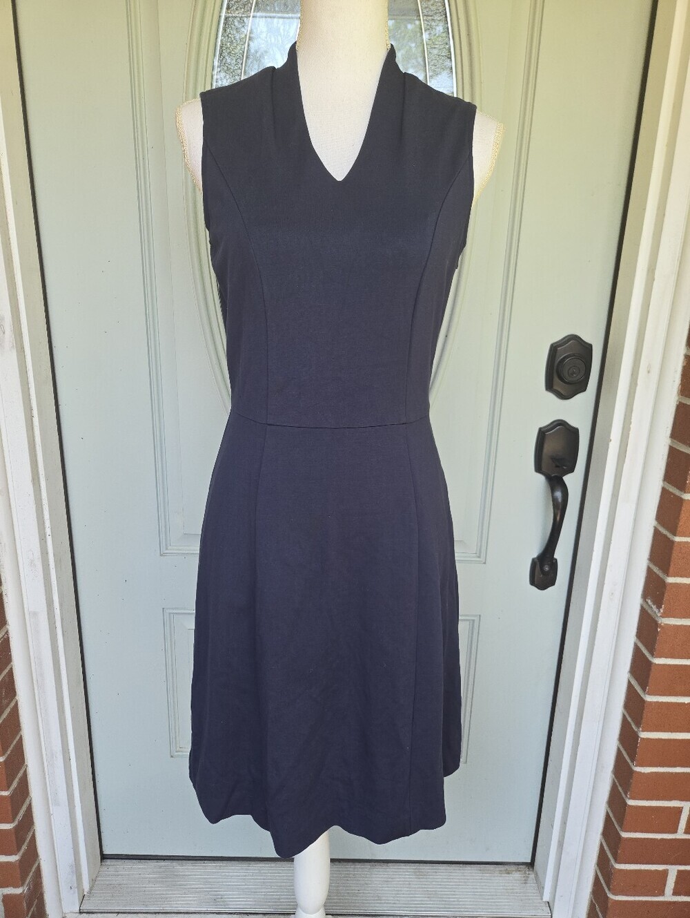 Brooks Brothers Navy Fit & Flare Dress